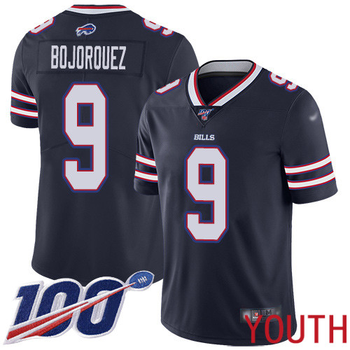 Youth Buffalo Bills #9 Corey Bojorquez Limited Navy Blue Inverted Legend 100th Season NFL Jersey->women nfl jersey->Women Jersey